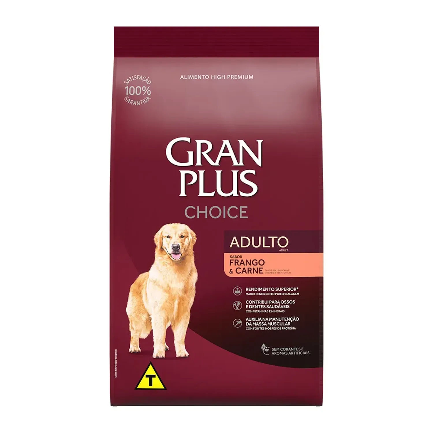 7896048911285_0 Ração GranPlus Choice Frango e Carne para Cães Adultos 15 kg - Imagem 1