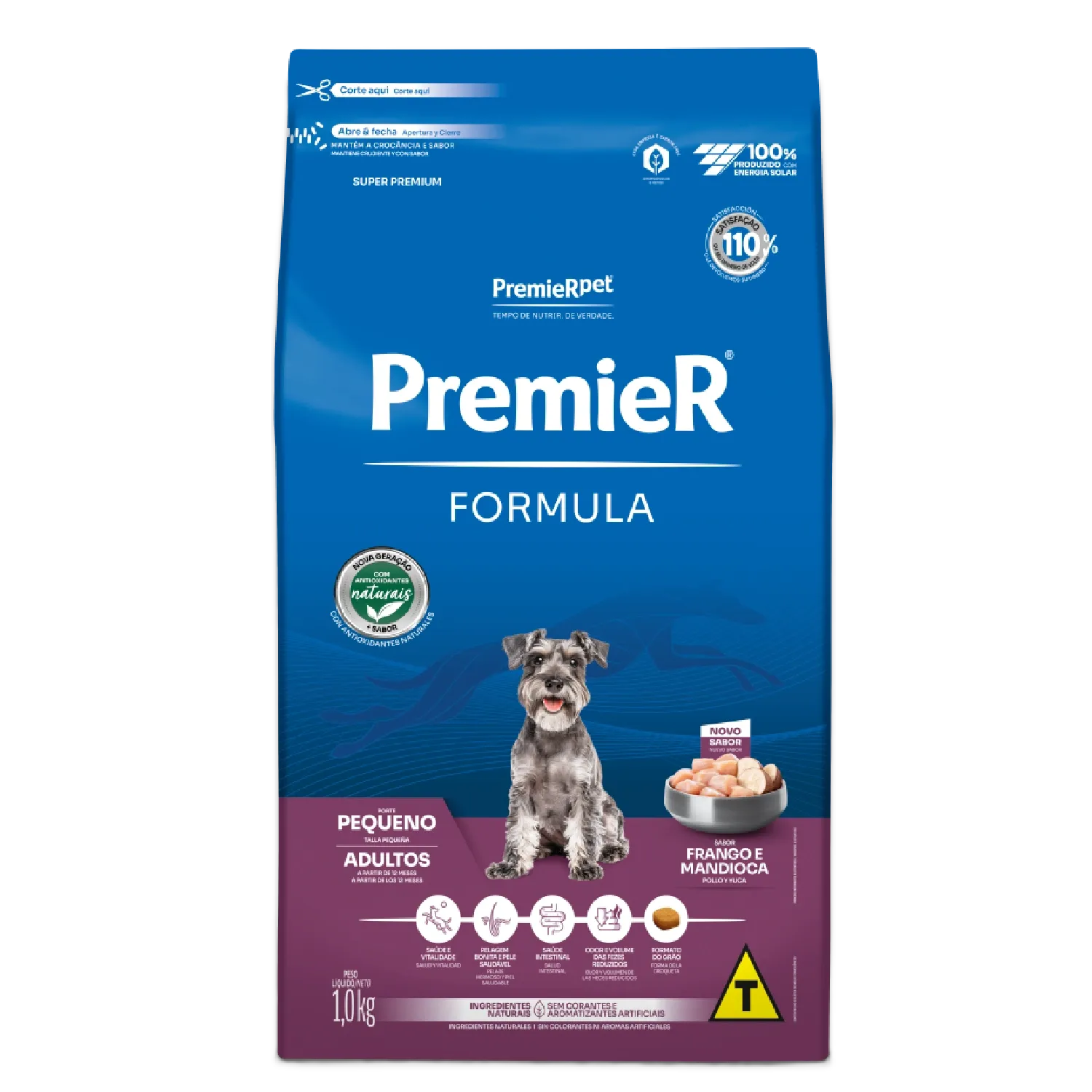 7897348200994_0 Ração Premier Fórmula para Cães Adultos de Raças Pequenas Sabor Frango 1 kg - Imagem 1