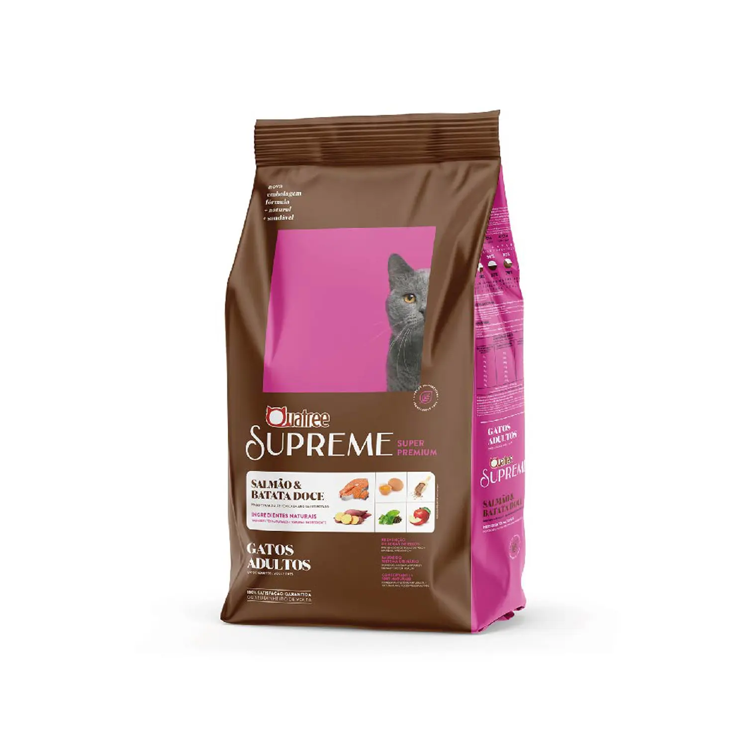 7898256302183_0 Ração Quatree Supreme Gatos Adultos Salmão e Batata-doce - Imagem 1